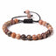 Ethnic Natural Stone Agate Beaded Adjustable Yoga Bracelet