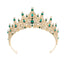 Simple Alloy Zircon Inlay Crown Tiara Headband Bridal Hair Accessories