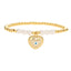 IG Style Cross Heart Eye Zircon Beaded Bracelet