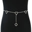 Simple Heart Shape Rhinestone Alloy Women's Chain Belt