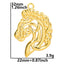 IG Style 18K Gold Plated Stainless Steel Horse Pendant Necklace