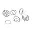 Vintage Geometric Alloy Plated Unisex Ring Set - 6 Pieces