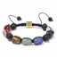 Unisex Colorful Natural Stone Beaded Tree of Life Bracelet