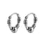 Hip-hop Titanium Steel Plated Twisted Hoop Earrings for Men and Women