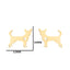 Fashion Stainless Steel Animal Ear Studs - Black Cat & Dog Design