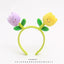 Women's Colorful Flower Yarn Hair Band - Creative Cartoon Headband for Girls