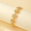 Elegant Floral Alloy Bracelets - Women's Fashionable Luxury Hand Accessories