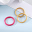 Basic Solid Color Plastic Women's Rings Set with Gold Foil Accents