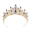 Simple Alloy Zircon Inlay Crown Tiara Headband Bridal Hair Accessories