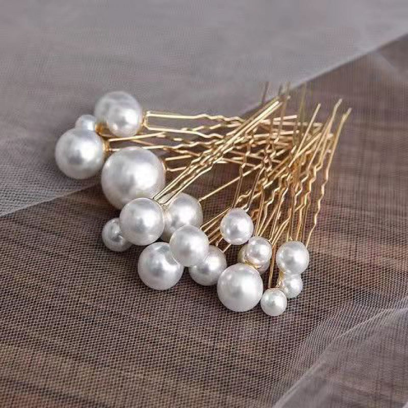 Women's Elegant Tassel Alloy Hair Band with Pearl Flower Hairpin