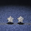 Simple Star Moissanite Sterling Silver Stud Earrings