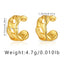 Elegant Butterfly Zircon 18k Gold Plated Copper Ear Cuffs