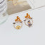 Fashion Cartoon Enamel Butterfly Bow Drop Earrings