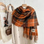 Women's Classic Plaid Tassel Scarf - Unisex Warm Shawl Wrap