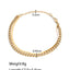 18K Gold Plated Stainless Steel Double Layer Cuban and Snake Chain Bracelet