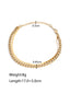 18K Gold Plated Stainless Steel Double Layer Cuban and Snake Chain Bracelet