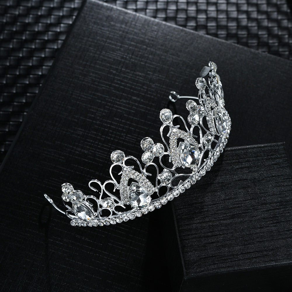 Zircon Inlay Baroque Bridal Tiara Headband