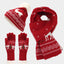 Women's Elegant Reindeer Knit Scarf Hat Gloves 3-Piece Set