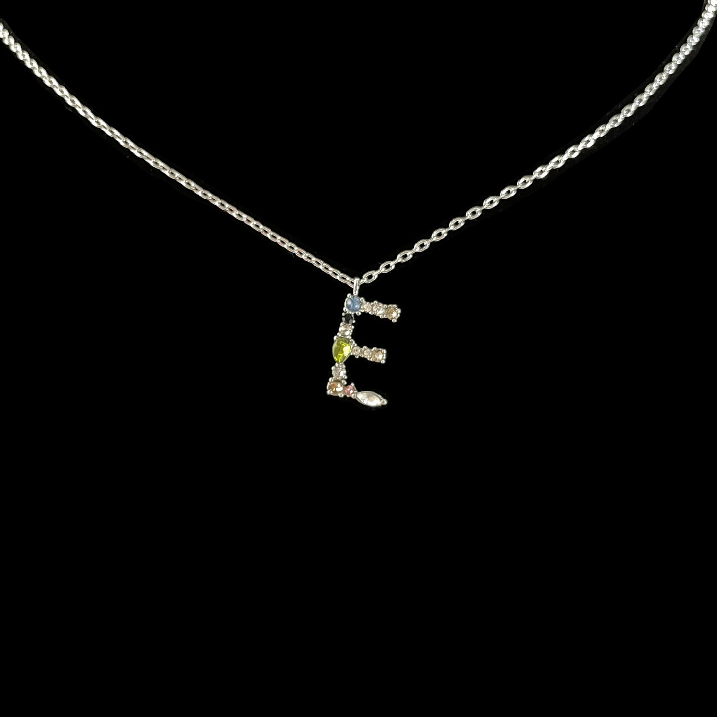 Simple Style 18k Gold Zircon Letter Pendant Necklace