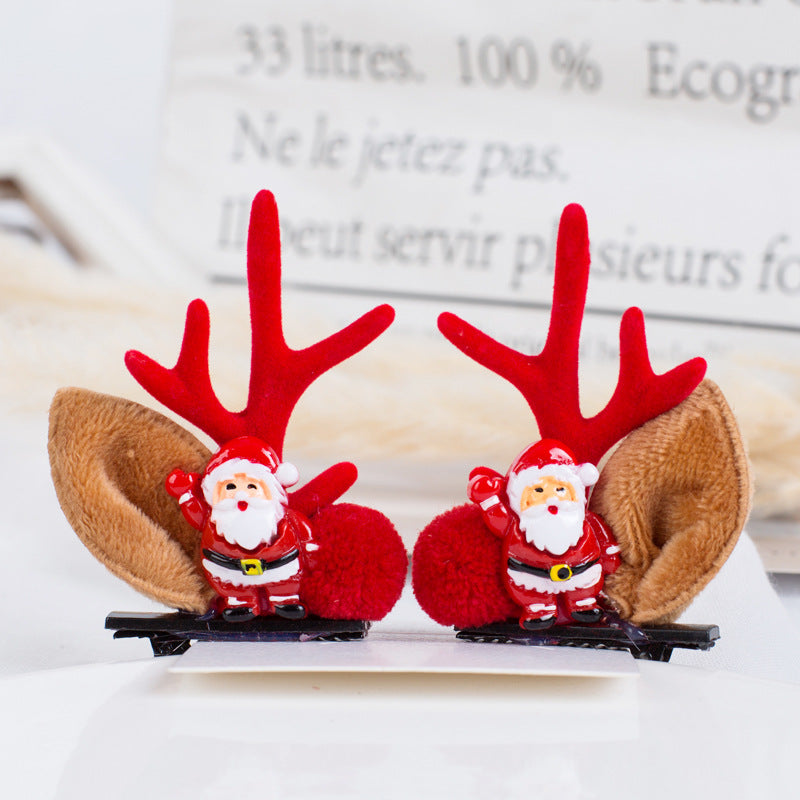 Cute Antlers Alloy Hair Clip and Headband for Christmas