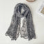 Women's Elegant Lace Embroidered Silk Scarf Shawl