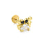 18k Gold Plated Geometric Zircon Lip and Ear Studs