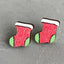 1 Pair Christmas Cartoon Santa Claus and Elk Wood Ear Studs