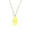 Retro Square Letter Pendant 18k Gold Plated Stainless Steel Necklace