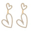 Simple Heart Pearl Butterfly Geometric Rhinestone Earrings
