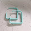 Sweet Square Acrylic Alloy Colorful Hoop Clip-On Earrings