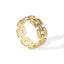 Minimalist Chain Punk Style 18k Gold Plated Copper Ring