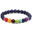 Fashion Multicolor Lava Stone & White Agate Beaded Bracelets