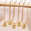 304 Stainless Steel Gold Plated Bubble Letter Necklace