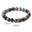 Tiger Eye & White Pine Matte Black Agate Beaded Bracelet Set