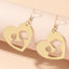 Sweet Heart Shape Acrylic Flower Butterfly Drop Earrings for Women