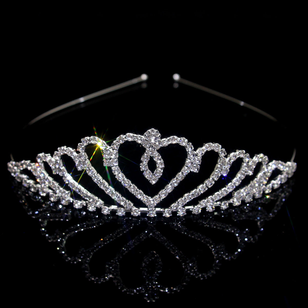 Women's Elegant Bridal Rhinestone & Pearl Crown Headband