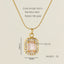 Glam Shiny Heart Shape Zircon Inlay 18K Gold Plated Stainless Steel Layered Pendant Necklace