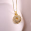 Vintage 18k Gold Plated Zircon Initial Pendant Necklace