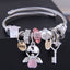 Fashion Angel Doll Adjustable Stainless Steel Bracelet with Crystal Beads