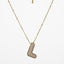 IG Style Minimalist Letter Zircon Pendant Necklace - Gold & Silver Plated