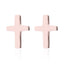 Simple Cross Stainless Steel Stud Earrings for Women and Men