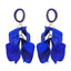 Elegant Petal Zinc Alloy Acrylic Dangle Earrings