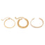 Simple Geometric Metal Layered Chain Bracelet Set for Women