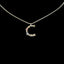 Simple Style 18k Gold Zircon Letter Pendant Necklace