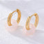 Retro Round Plating Stainless Steel Natural Stone Hoop Earrings