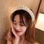 Women's Elegant Pearl and Diamond Flower Bow Hairband