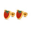 Rainbow Fruit Stainless Steel Stud Earrings - Colorful Enamel Design