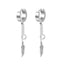 Simple Star Skull Stainless Steel Spike Hoop Earrings