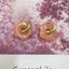 1 Pair Minimalist Flower Design 14k Gold Plated Resin Cloud Hoop Earrings