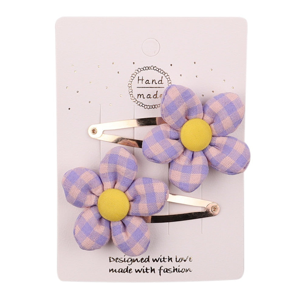 European American Kids Cartoon Flower Hairpin Hair Accessories